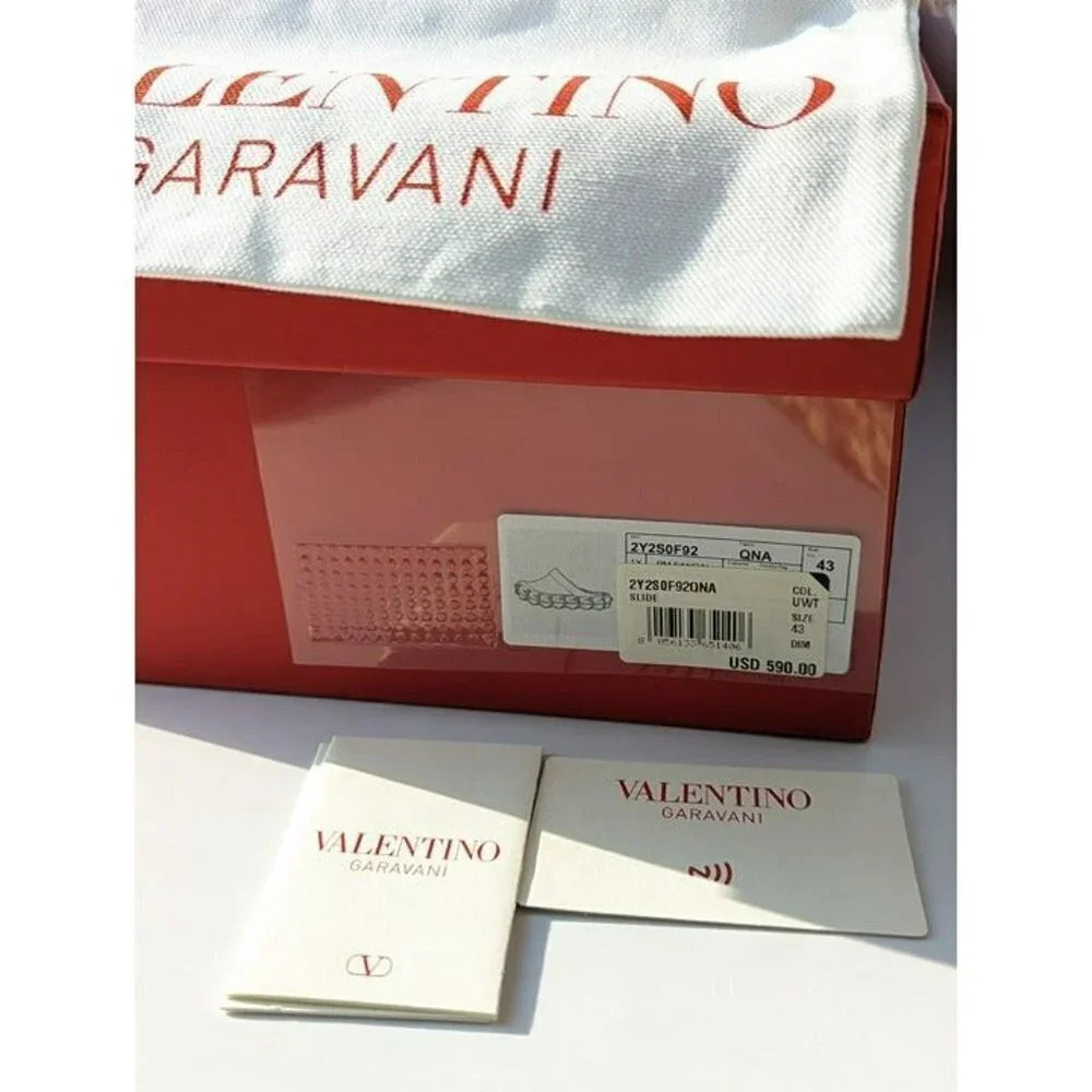 Valentino Garavani Men's Pink Roman Stud Turtle Slide Size 43 EU (MSRP $590) - Picture 8 of 8